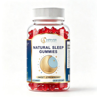 Gummies naturelles pour le sommeil à la fraise sans mélatonine, apaisantes et relaxantes, pour un sommeil réparateur chez l'adulte
