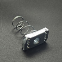 Écrous à ressort en acier inoxydable personnalisés pour profilés en T, écrous de fixation 3/8-16 à droite, usage industriel lourd
