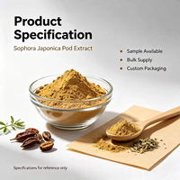 Poudre de Kaempférol de Qualité Cosmétique Professionnelle, Extrait de Sophora Japonica Séché par Pulvérisation, 50% Pur, Matières Premières pour Soins Corporels et Cutanés