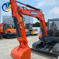 Excavatrice hydraulique compacte d'occasion Doosan DX60, moteur d'origine, à vendre