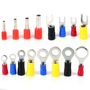 Terminales de cable de cobre y latón totalmente aislados, tipo forquilla, pala, anillo, para crimpado, sin aislamiento, T2, SV, RV - Product Image 1