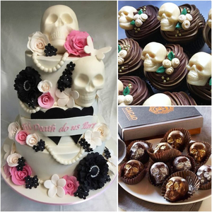 แม่พิมพ์เยลลี่รูปหัวกะโหลก แม่พิมพ์ช็อกโกแลตรูปหัวกะโหลกสุดฮา พร้อมหลอดหยด ลดราคาพิเศษช่วงฮาโลวีน - Product Image 6