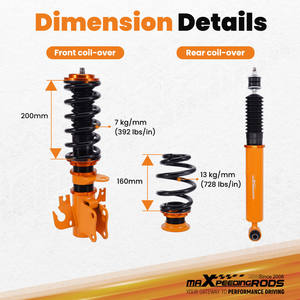 MaXpeedingrods yüksekliği için ayarlanabilir Coilover amortisör Holden <span class=keywords><strong>Commodore</strong></span> <span class=keywords><strong>VY</strong></span> VT VX Sedan 1997-2004 - Product Image 3