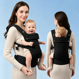 Portabebés Ergonómico Seguro, <span class=keywords><strong>Mochila</strong></span> Transpirable de Algodón Suave <span class=keywords><strong>para</strong></span> Bebés, Cinturón Ajustable, Portabebés <span class=keywords><strong>para</strong></span> Uso en Exteriores - Product Image 5