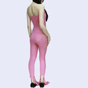 <span class=keywords><strong>Sexy</strong></span> Mesh Bodycon für Frauen Durchsichtiger Club Party Abend Elegante Overalls - Product Image 5