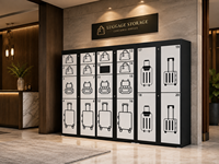 Casillero Inteligente para Equipaje con 20 Puertas y Pantalla Táctil, Gabinete de Almacenamiento de Bolsas de Autoservicio para Hoteles, Centros Comerciales y Centros Turísticos