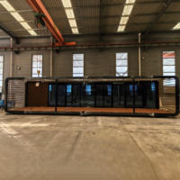 Maison préfabriquée de luxe en conteneur, insonorisée, design moderne, installation rapide pour glamping, resort, maison d'hôtes