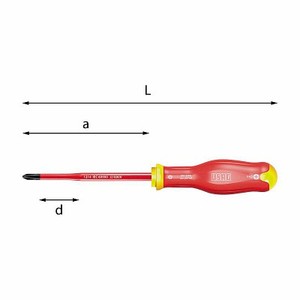 Dphb <b>Screwdriver</b> 100mm Length Red Handle With Yellow Tip For <b>Precision</b> Work - Product Image 1