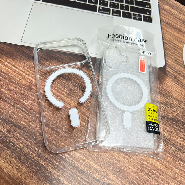 Wholesale Cheap Transparent Magnetic Wireless Charging Phone Case for iPhone 17 16 15Pro Max 13 12 14 11 Plus TPU PC Clear Cover