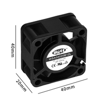 Ventilateur axial industriel DC miniature 8000 tr/min 4020 5V/12V à roulement à billes, haut débit d'air, pour refroidissement de serveur OEM/ODM 40x40x20mm