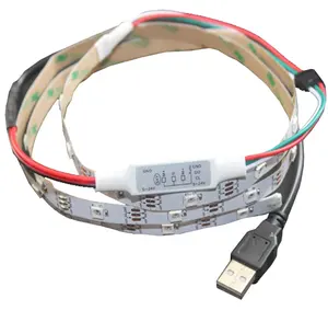 شريط usb w2812b ws بجهد 3V 3v وw led rgb