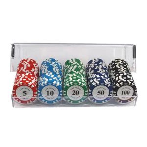 <b>Chip</b> Rack <b>Chip</b> Storage Box Texas <b>Poker</b> <b>Chip</b> Case Mahjong Transparent Hard 40mm Crystal Acrylic 100 <b>Chips</b> - Product Image 2