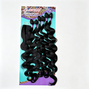 Adorable Shine - Extensiones de Cabello Sintético para Trenzas <span class=keywords><strong>con</strong></span> Cierre, Ondulado, Sin Enredos, Fibra Futura, para <span class=keywords><strong>Mujeres</strong></span> Negras - Product Image 1