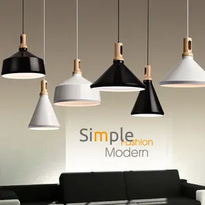 Nordic Pendant Lights Wood Modern Lampshade Industrial Lighting Loft Lamparas Dining Room Pendant Lamp E27 Light Fixtures