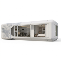 Maison capsule haut de gamme, durable, imperméable, en aluminium, écologique, pour villa et hôtel, capacité 4-5 personnes, 42 mètres carrés