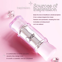 Rouge à lèvres brillant effet gloss avec hydratation et design bijou, couleur longue durée, non desséchant, maquillage pour tous les jours