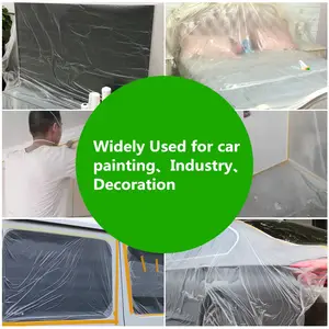 Pre Taped Masking Film Auto Painting For Automotive/House Spray Applications Industrial Tape Masking Tape For Painting