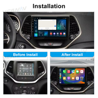 Autoradio Android 9 pouces à bas prix d'usine 8227 T100 TS18 TS10, stéréo vidéo, CarPlay automatique, GPS, lecteur DVD pour Cherokee 2014-2017