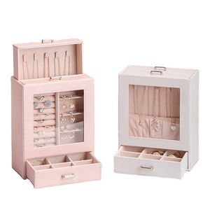 Lancement de nouveaux produits : boîte de rangement pour bijoux, boîte à bijoux exquise de grande taille, boîte à montres personnalisée en gros, boîte à montres en cuir PU - Product Image 1