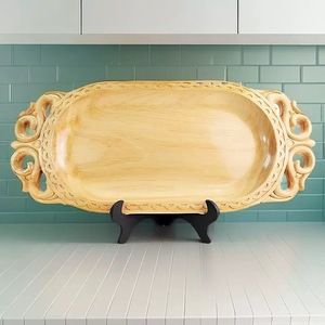 Vassoio decorativo in legno speciale per agnello intero arrosto con manico per incisione per ristoranti di casa e vassoio per Barbecue all'aperto - Product Image 5