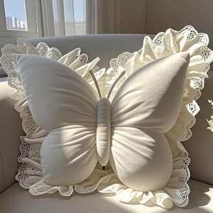 Princess Butterfly Office Waist Cushion Bowknot Living Room Bedroom Sofa Back Cushion Home <strong>Decor</strong> <strong>Throw</strong> <strong>Pillow</strong> - Product Image 2