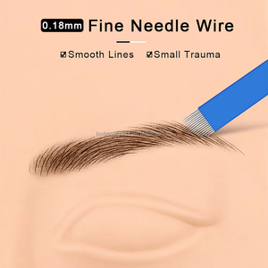 Offre Spéciale aiguilles de tatouage Microblading jetables 0.18mm lames Tebori <span class=keywords><strong>7</strong></span> 9 12 14 17 21 lames de sourcil manuelles 18u maquillage Permanent - Product Image 2