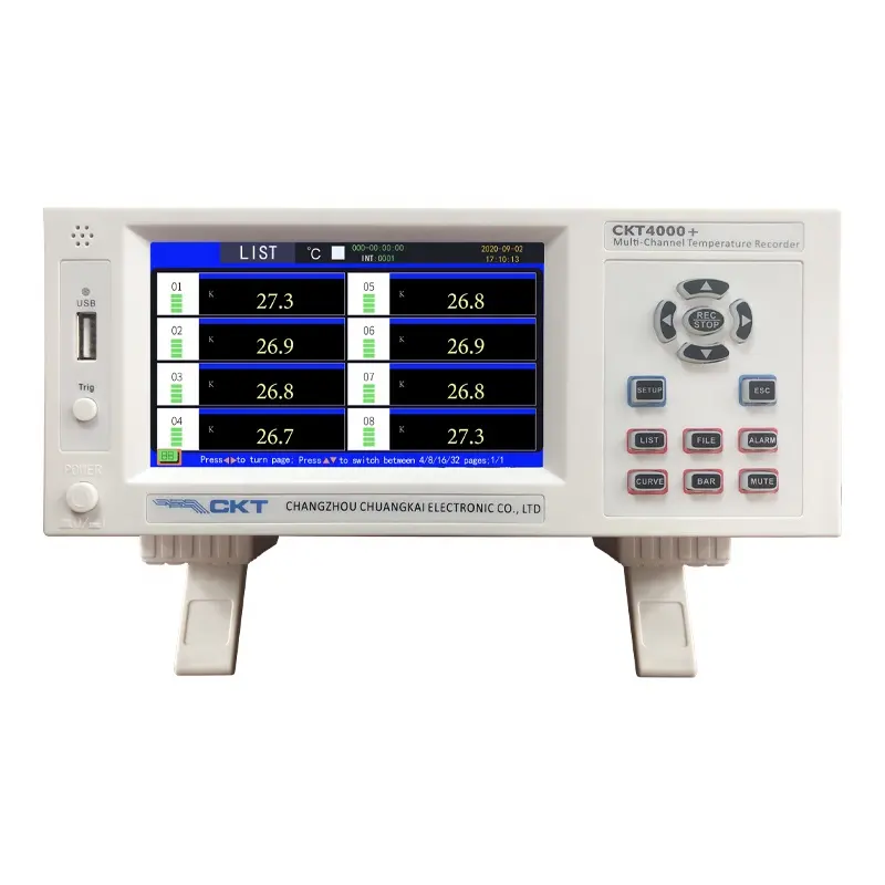 CKT4000温度データロガー16チャンネルデジタルオーブン温度計