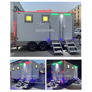 <span class=keywords><strong>WC</strong></span> mobile et remorque sanitaire moderne, toilettes portables avec douche pour le camping, la construction et les activités de plein air - Product Image 2
