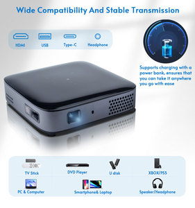 Nhà máy cung cấp mini thông minh chiếu Android 11 4K LED/LCD/DLP ống kính 1080P Độ Phân Giải Wifi pin rạp hát tại nhà ngoài trời OEM/ODM chúng tôi - Product Image 4