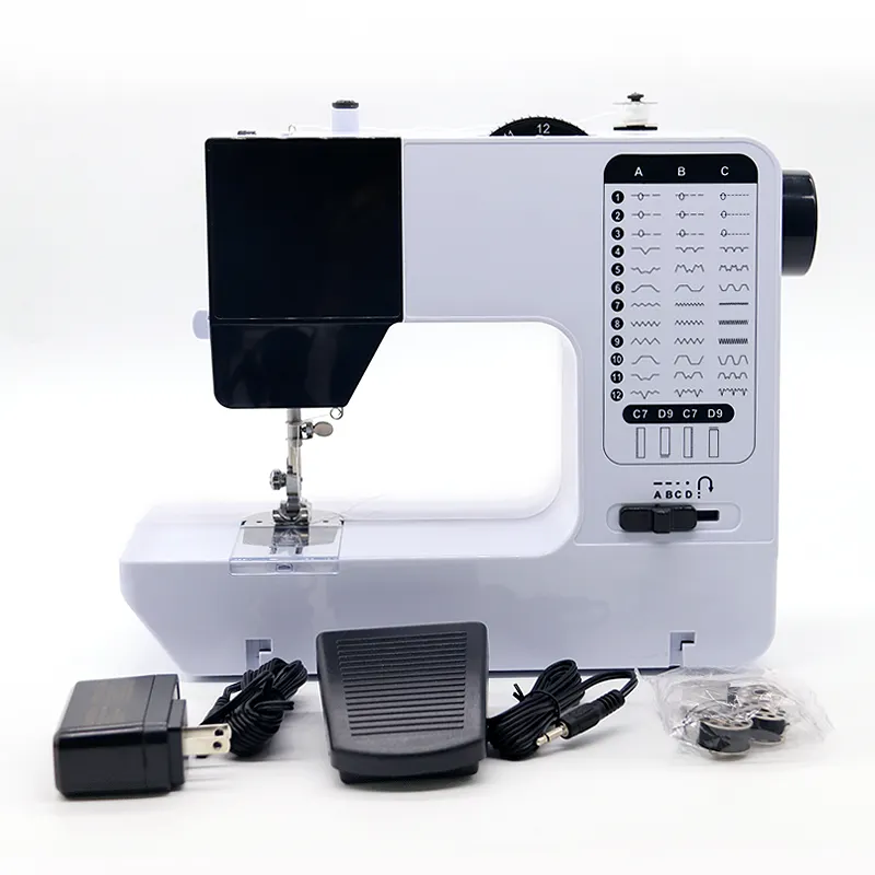 Productos más vendidos 2024 en EE. UU. Manga de costura y puños máquina de coser de cuero manual 737 mini máquina de coser Overlock