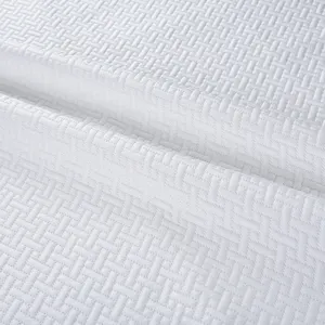 Colchão jacquard de malha de alta qualidade, branco 400 gsm