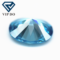 Wuzhou CZ gemmes 5A grade 2*3mm-10*14mm ovale taille aigue-marine zircone cubique gemmes en vrac diamant synthétique taille ovale pierres CZ
