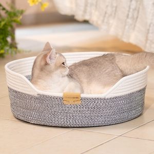 Cestino per Animali Domestici in Corda di Cotone Intrecciata a Mano, Rotondo, di Alta Qualità al Miglior Prezzo, per il Relax dei Gatti, con Logo Personalizzato - Product Image 2