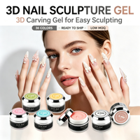 Gel de Sculpture 3D Effet Tridimensionnel Facile à Retirer, Gel de Peinture Sculpturale 3 Types UV/LED, 36 Couleurs Disponibles pour l'Art des Ongles