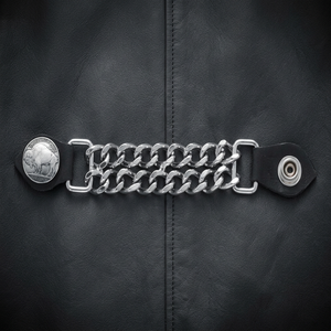 Summer Formal Genuine Leather <b>Chains</b> Vests <b>Extenders</b> with Pressure Snaps Buffalo Vest <b>Extender</b> for Outer Wear - Product Image 2