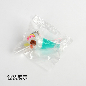 Nouveau mini pendentif en forme de coupelle de crème glacée simulée, chaîne d'été fraîche et mignonne, idéal pour les vendeurs de rue et la vente en gros. - Product Image 4