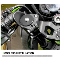 UNTUK NINJA400 Adaptor Pengangkat Setang Sepeda Motor Kawasaki untuk 400 2018-2020 CNC Aluminium Aksesori Penjepit Dudukan
