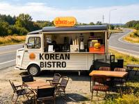 Remolque de Comida Eléctrico Retro Personalizado Citroën con Plancha Eléctrica Comercial de Superficie Plana para Carreteras de Parques Nacionales