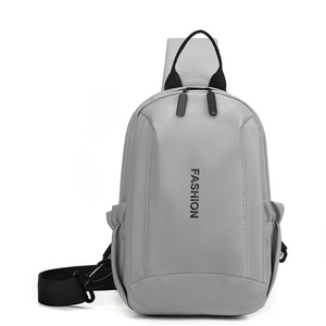 Fashion Men's Chest Bag Large Capacity Waterproof Crossbody Bag For Everyday Use Solid Color Letter Stitching Design - Product Image 5