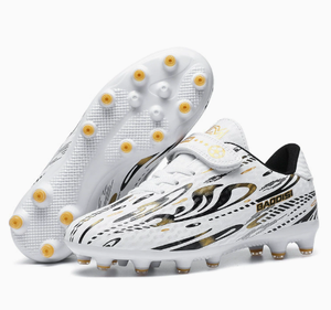 Chaussures de football blanches pour jeunes, respirantes, pour futsal, avec lacets réglables, pour l'entraînement, pour garçons et filles - Product Image 1