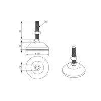 Fabricants chinois 40/50/60/80/100A Base pleine grandeur en nylon Base antidérapante Pieds de nivellement pour profilé en aluminium à fente en t