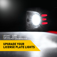 2 pièces de lampes LED pour plaque d'immatriculation, tube rouge OLED] pour Toyota Tacoma 1995 1996 1997 1998 1999 2000 2001 2002 2003 2004
