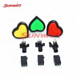Interruptores de Botón LED Iluminados en Forma de Corazón de 55 mm con Luz LED de 12 V y Microinterruptor para Máquinas de Juegos Arcade - Product Image 5