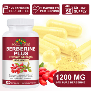 Cápsulas de Berberina SOLOTREE con Extracto de Plantas Orgánicas para el Apoyo Inmunológico, 1200mg, Pura y <span class=keywords><strong>Natural</strong></span>, para la Pérdida de Peso y la Salud Intestinal - Product Image 4