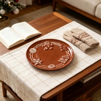 Ensemble salière et poivrière en céramique en forme de maison et d'homme en pain d'épices, organisateur d'assaisonnements pour la table de cuisine des fêtes de Noël