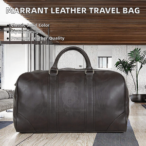 Sac de voyage MARRANT vintage en PU pour homme, sac de sport, sac de week-end, sac de voyage avec fermeture à glissière, grande capacité - Product Image 2