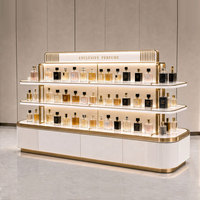 Présentoir de parfums en gros pour usine, étagères de présentation multi-niveaux, design de boutique pour la décoration de magasins de parfums