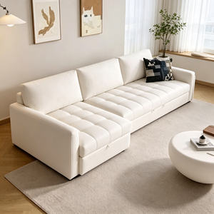 Sofá Cama Extraíble con Cojín de Asiento Acolchado, Tela Chenille, Sofá Convertible Multifuncional para Sala de Estar, Sofá Tapizado de 3 Plazas - Product Image 4