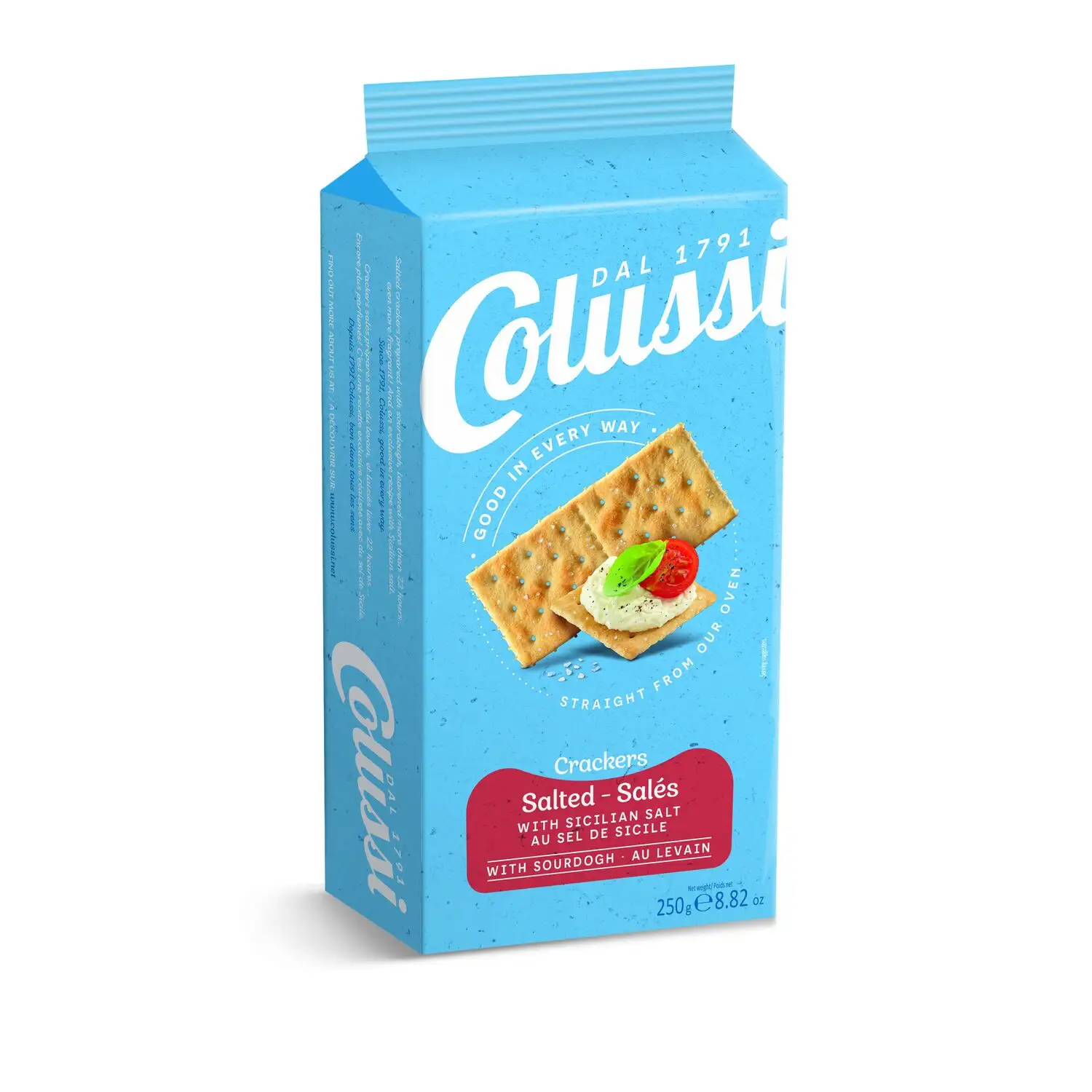 Authentische italienische Breaktime - COLUSSI gesalzene Cracker 250G x 20 Stück-Genießen Sie die Top-Qualität von Made in Italy