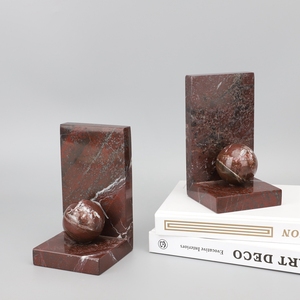 Fermalibri in marmo rosso con finitura affinata <span class=keywords><strong>classico</strong></span> tappo per libri pesanti decorazione Premium della hall dell'hotel - Product Image 5